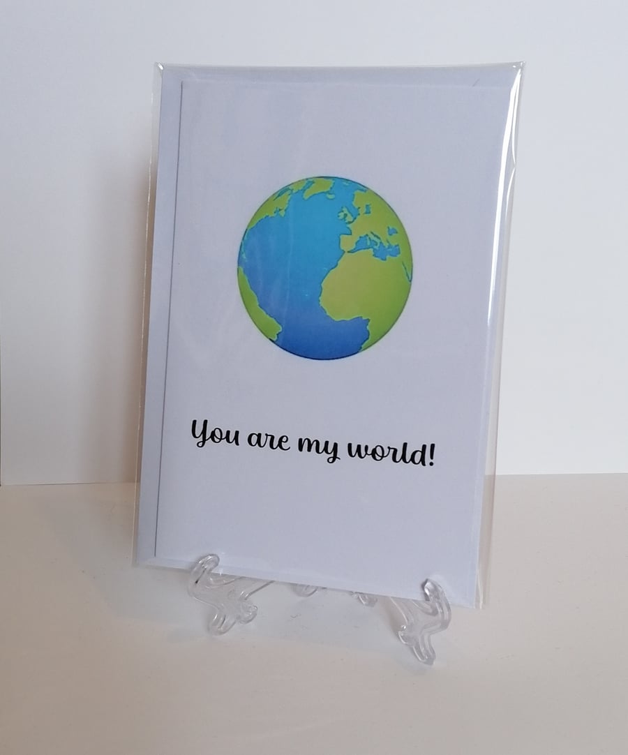 You are my world greetings card 