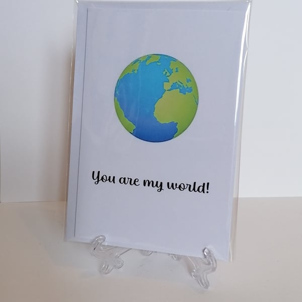 You are my world greetings card 