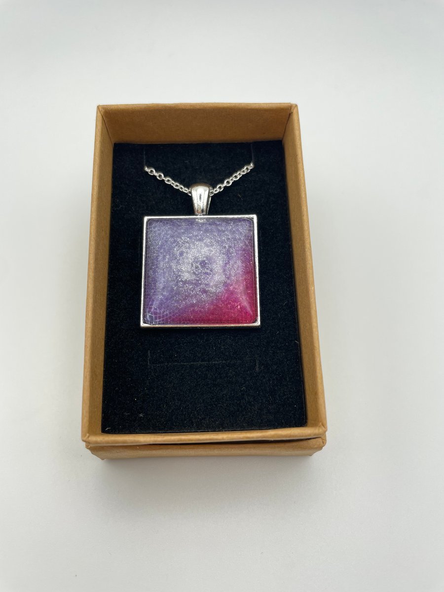 Pink to purple blend necklace