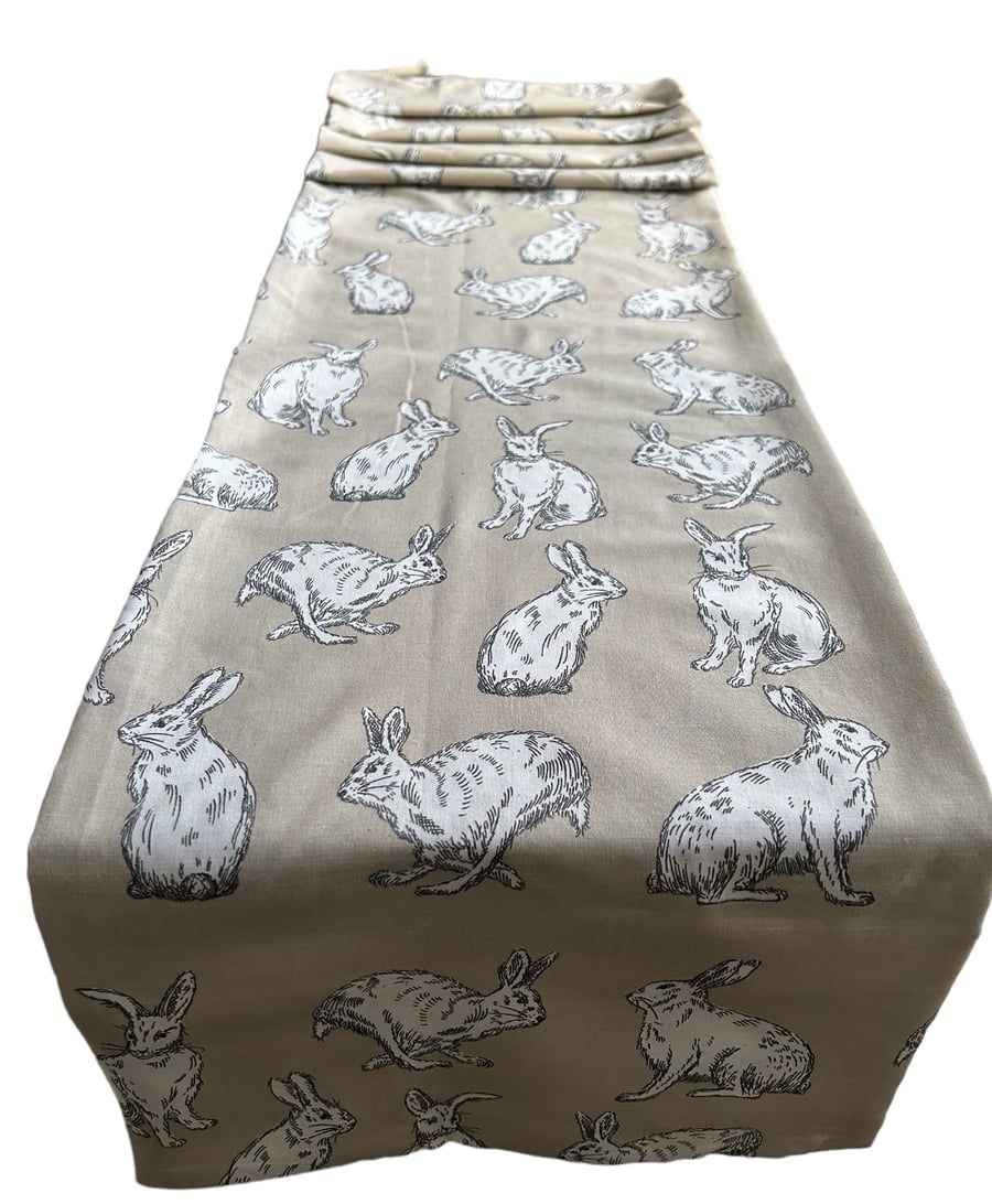 Hare, Rabbit Print, Table Runner 1.5m x 30cm Gift Idea