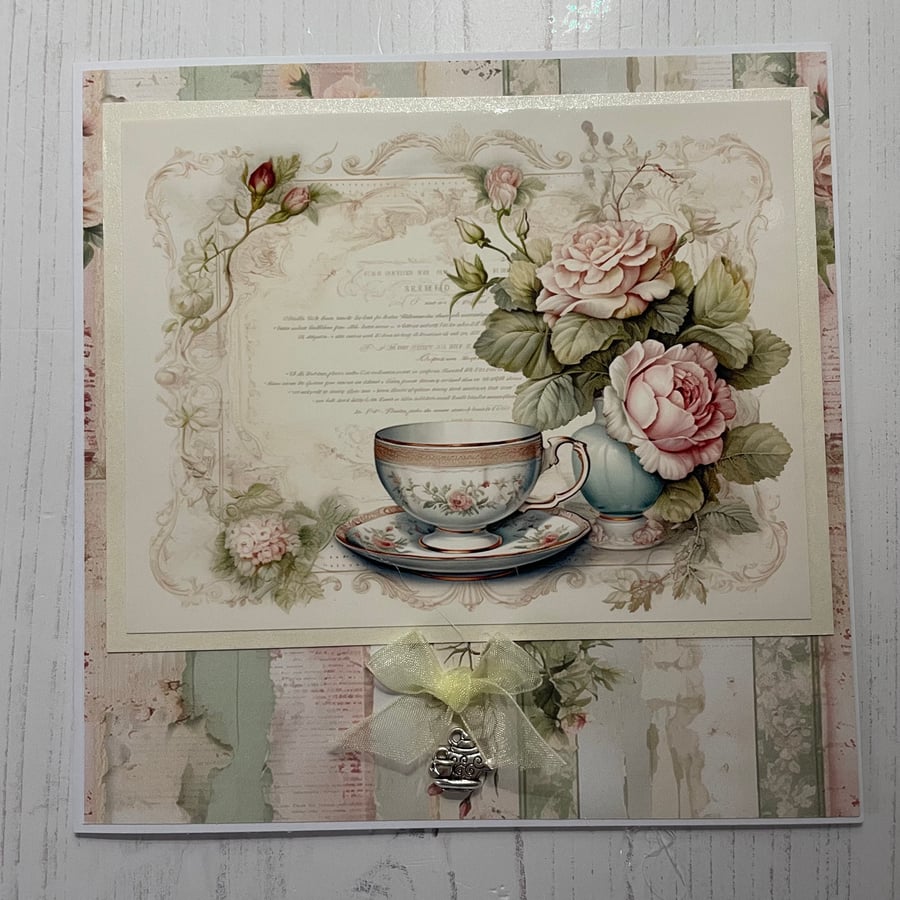 Greeting card - Vintage, Afternoon Tea C 146