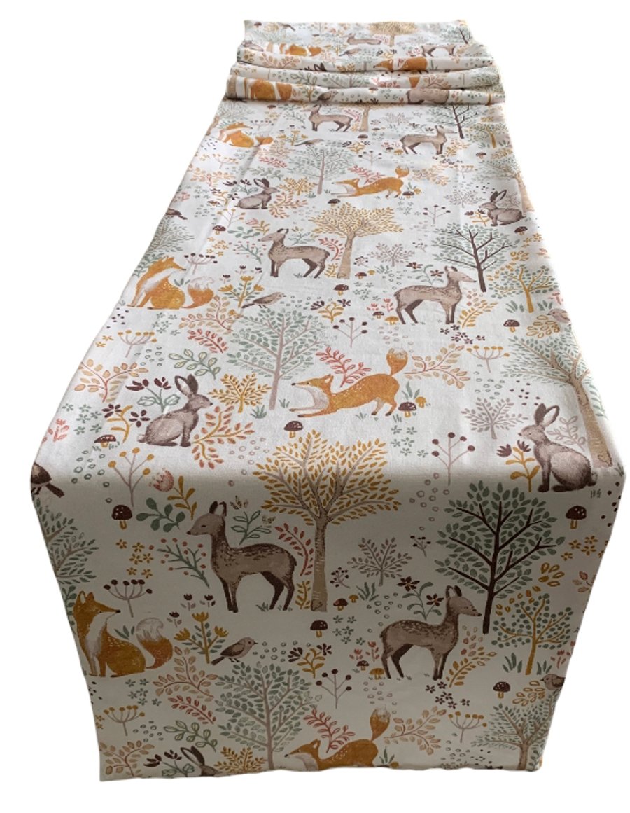 Woodland Animals Table Runner 1.9 x 30cm Gift Idea