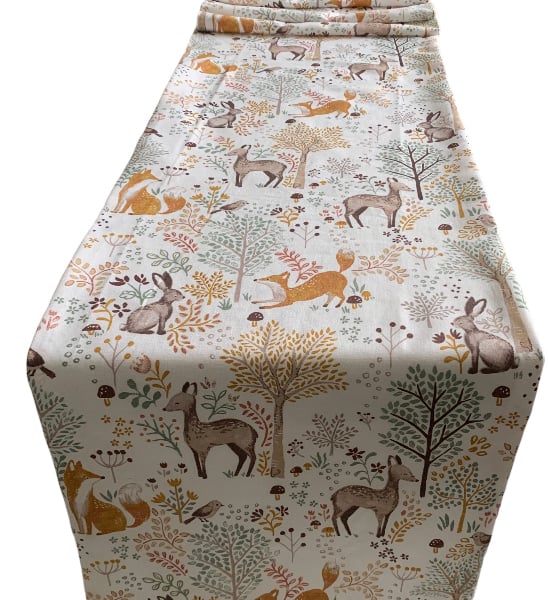 Woodland Animals Table Runner 1.9 x 30cm Gift Idea