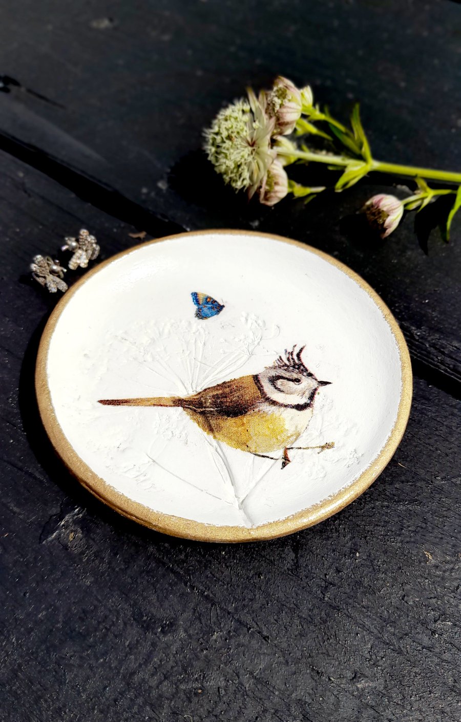 Clay Bird Trinket Dish