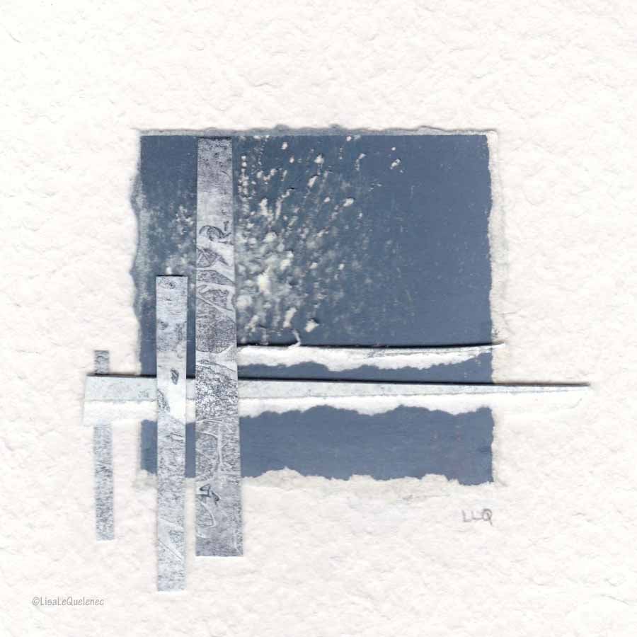Original coastal inspired abstract minimalist collage no.16