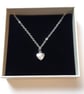 Silver plated 16"chain with heart charm - Image 1