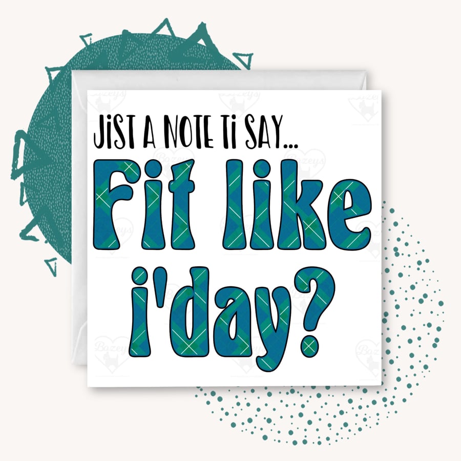 Fit like l’ day? Tartan Doric greetings card