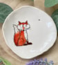 Fox with Bee Handmade Ceramic Dish
