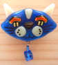 Handmade Fused Glass Cat Brooch. - Image 2
