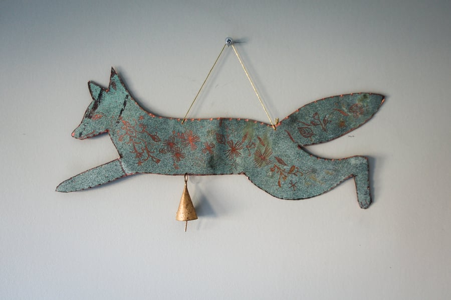 Copper Fox Hanging Decoration