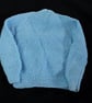 Sale! Hand knitted baby v neck cardigan knitted in blue 24 inch chest - Image 4