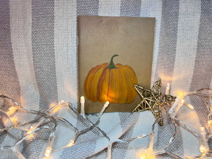 Handpainted pumpkin notebook