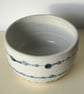 Modern Delft bowl decorated with cobalt on a matt white glaze. - Image 5