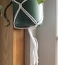 Summer Seconds - Macrame plant holder. Made using an up-cycled, white tee shirt - Image 4