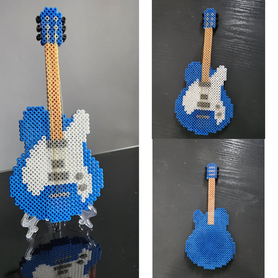 MIDI Hama bead guitar 3D ornament
