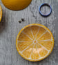 Lemon half, mini trinket dish,  Fruit themed lemon ring dish  - Image 1