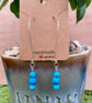 Sterling Silver and Turquoise Howlite Dangle Earrings - Image 7
