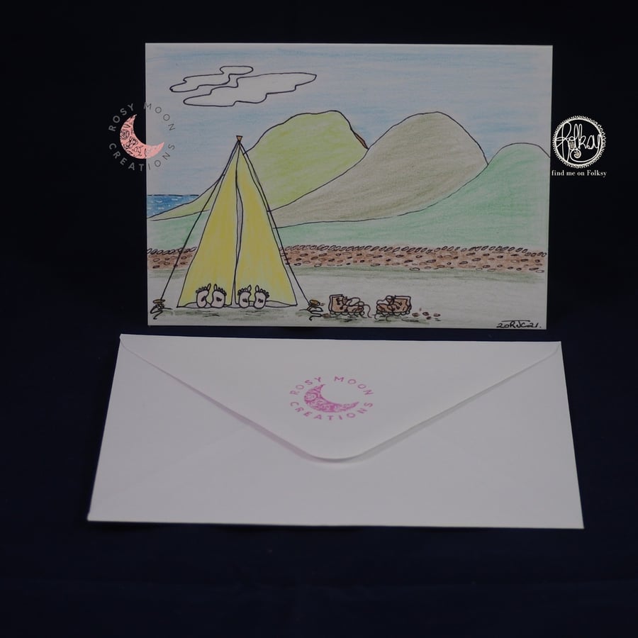 Camping in the Countryside, Blank Card