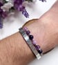 Amethyst Beaded Sliding Clasp Bracelet - Image 4