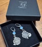 Celtic sterling silver and moonstone bead earings - Image 3