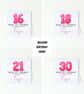 Birthday Card – Pink Foil Balloon Number – Milestone Birthday Card - Image 1
