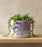 Blue, Lilac and Purple Plant Pot - Marbled Large Round Planter - Image 1
