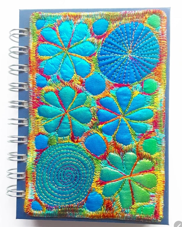 Sketchbook Spiral Bound 6 x 4 inches with Free Machine Embroidery Cover
