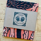 "A prickly pair" - Hedgehogs and snails screen print in orange and black inks