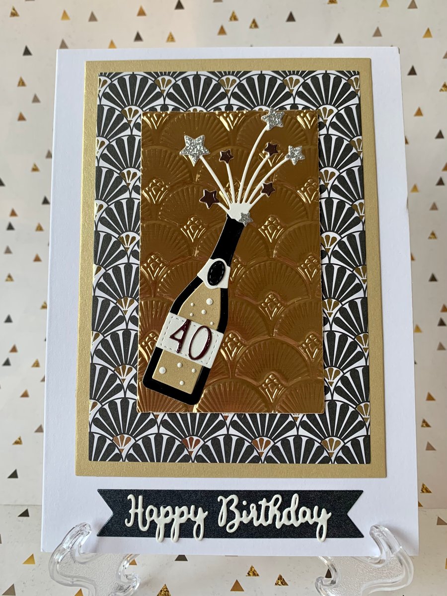 Handmade 40th Birthday Card