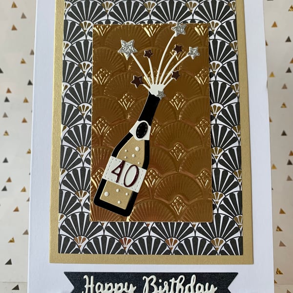 Handmade 40th Birthday Card