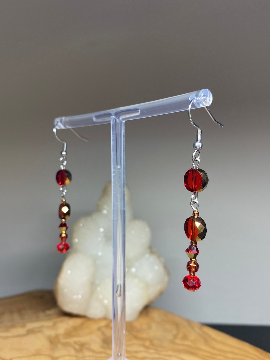 Vermilla - Red earrings 
