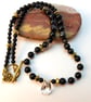 Clear Quartz Teardrop, Sardonyx And Black Onyx Necklace - Handmade In Devon - Image 8