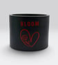 Personalised Black Plant Pot with Floral Heart  - Image 8