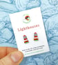 Lighthouse Stud Earrings, Silver Plated or Sterling Silver Backs - Image 1