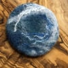 Handmade felt brooch, wet felted wearable art jewellery, crashing wave, OOAK