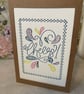 Handmade embroidered greetings card  - Image 1