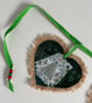 Christmas Hearts Hessian Bunting - green - Image 2