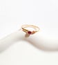 Ruby Gold Heart Ring Handmade  - Image 3