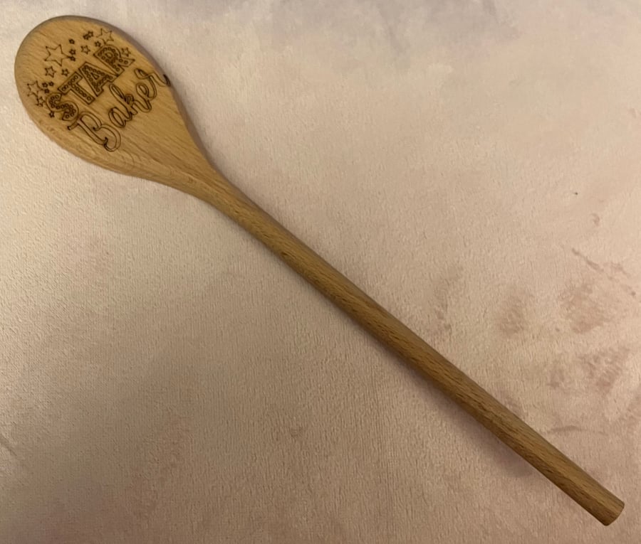 Star baker wooden spoon