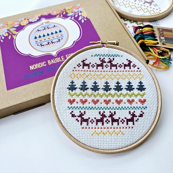Nordic Bauble Forest Cross Stitch Kit