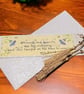 Gold Ivory Pearlescent scripture bookmark Proverbs 31:25 Proverbs woman bookmark