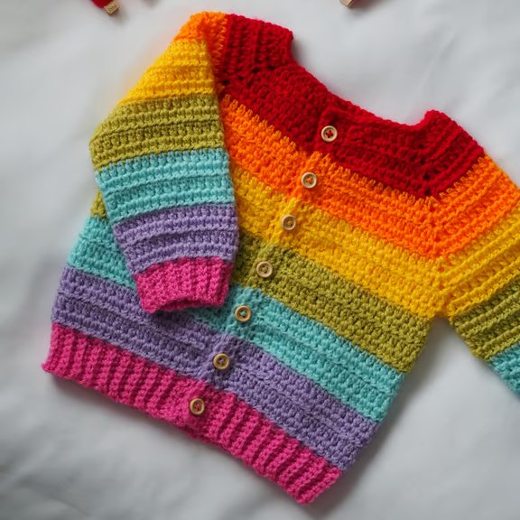 Rainbow Cardigan 9-12 months