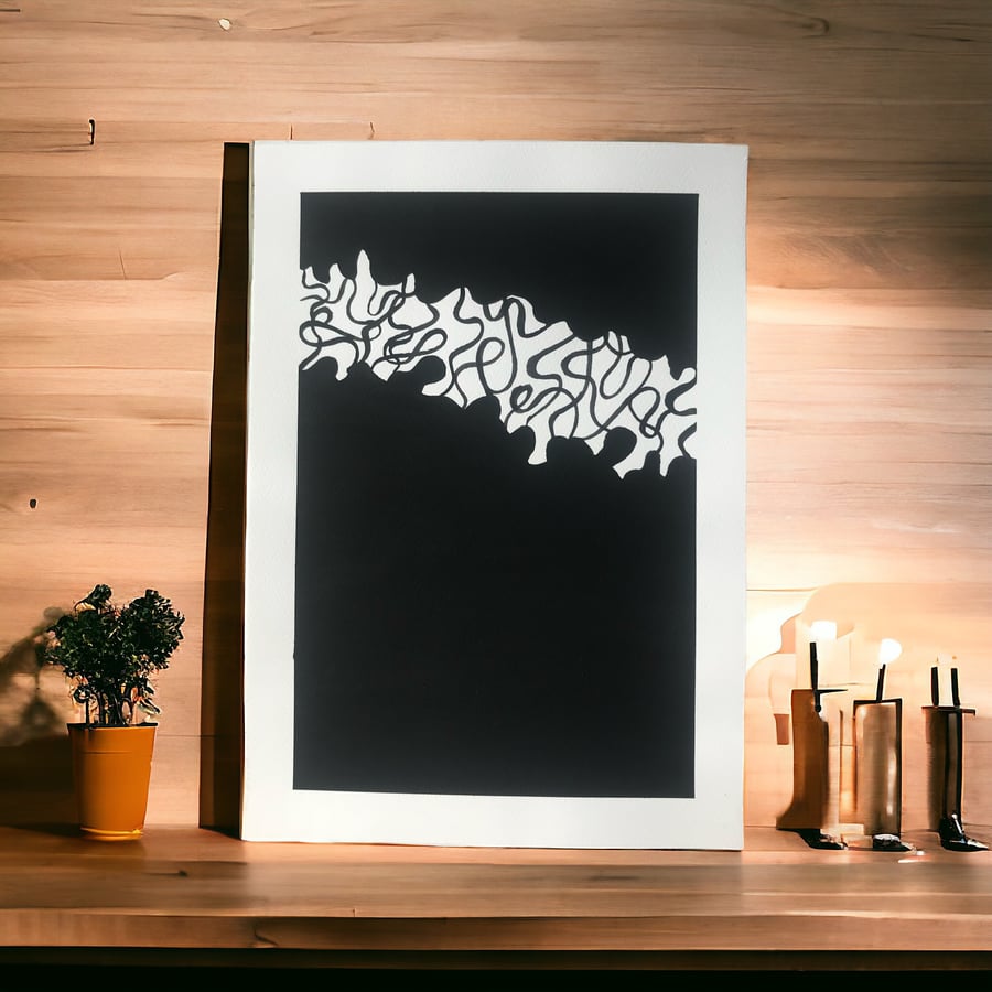 Monochrome Abstract Art