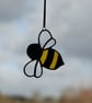 Stained Glass Yellow & Black Bumble Bee Suncatcher - Image 3