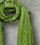 Apple Green Scarf Featuring Seamless Chain Pattern for Women,Great Gifts for Her