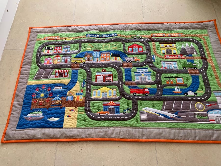 Quilted Toy Town Road