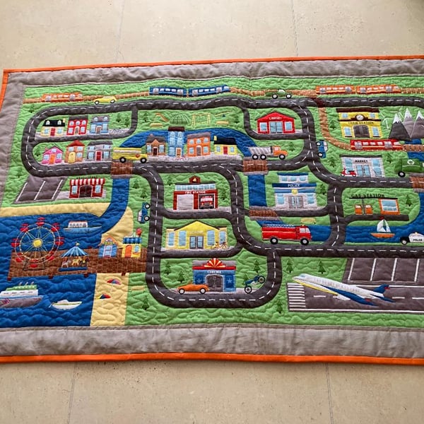 Quilted Toy Town Road