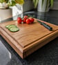 Handmade English Oak Chopping Board with Juice Groove