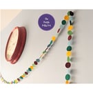 Felt circle confetti garland handmade from wool blend felt