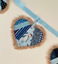 Seaside hessian hearts bunting  - Image 4